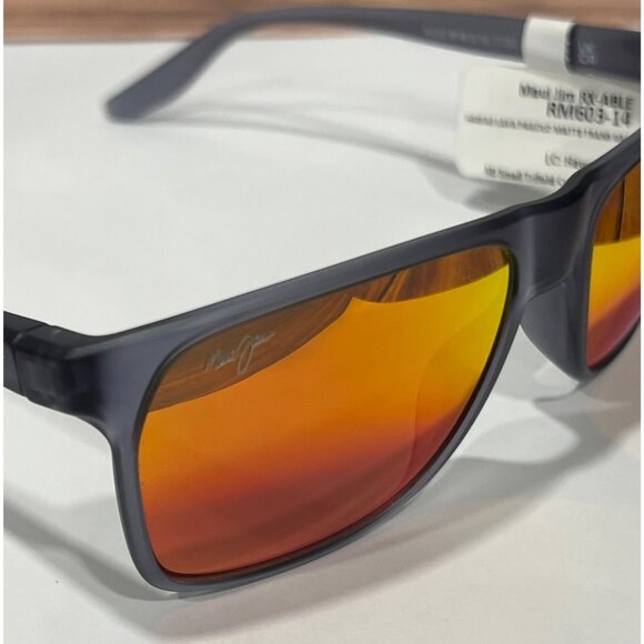 HTF RARE Maui Jim Pailolo Trans Grey Sunglasses RM603-14 Hawaii Lava Lenses - Picture 7 of 9